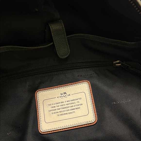 Coach XL leather worn backpack campus large with turn lock zipper pocket USED - Picture 14 of 14